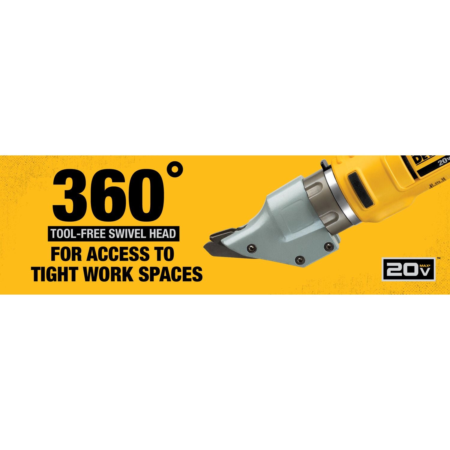 Dewalt 20V 14G Max Swivel Head Metal Shear - Outil seul