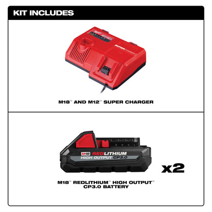 Milwaukee M18 High Output CP 3.0 Ah Battery - 2PK
