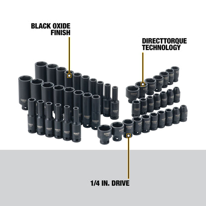 Dewalt 1/4 " Impact Socket Set - 48 Piece