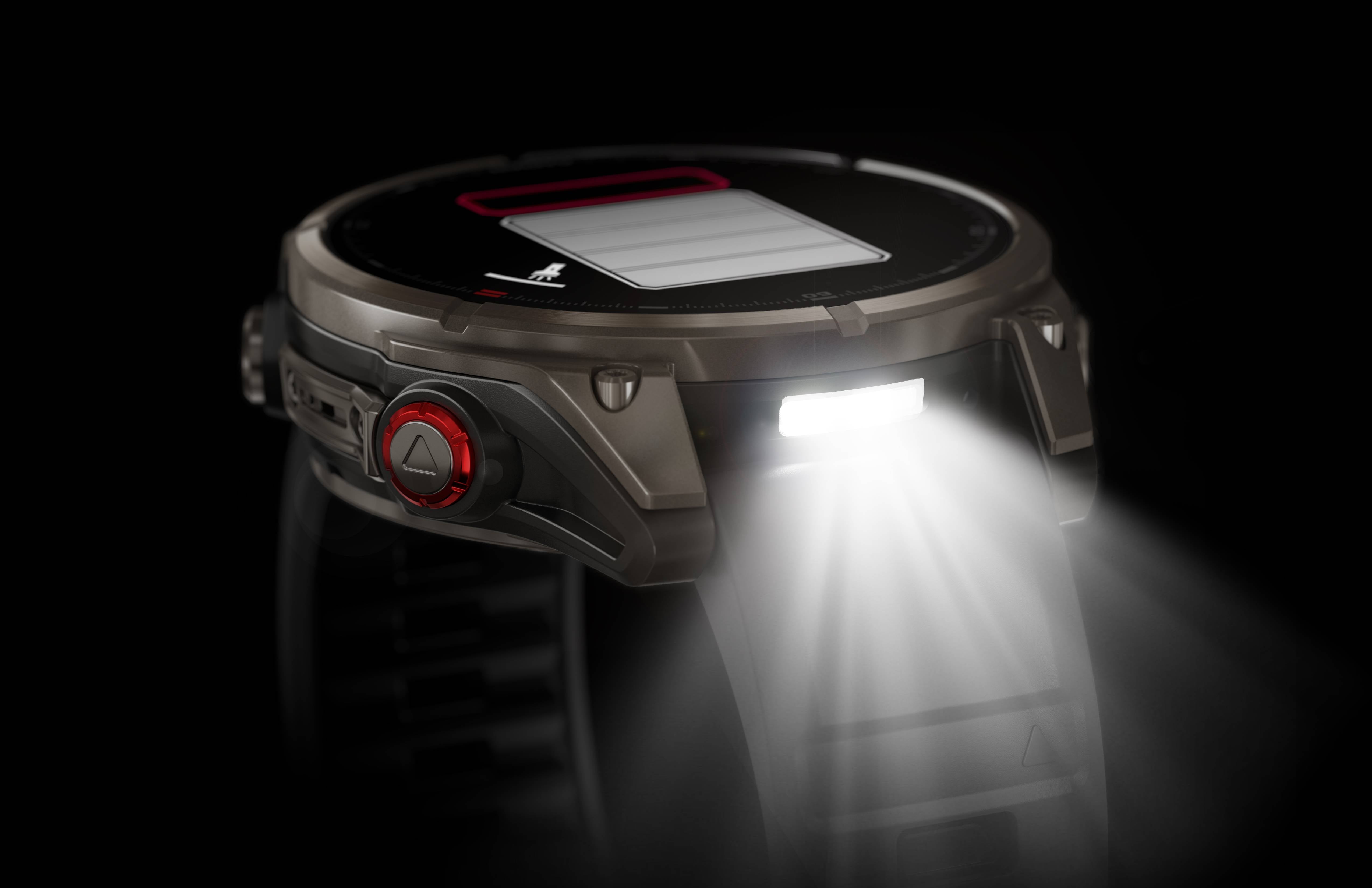 Garmin Fēnix 8 Pro 47 mm Amoled Sapphire Titanium avec bracelet en silicone graphite/noir