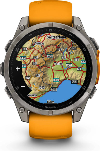 Garmin Fenix 8 47mm Amoled Sapphire - Spark Orange