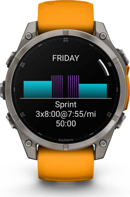 Garmin Fenix 8 47mm Amoled Sapphire - Spark Orange
