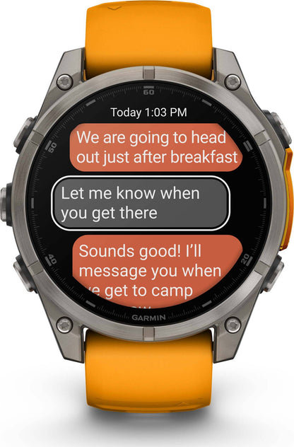 Garmin Fenix 8 47mm Amoled Sapphire - Spark Orange