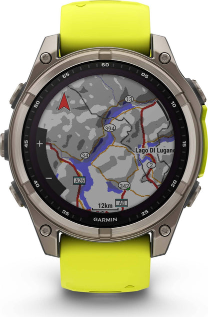 Garmin Fenix 8 47mm Solar Sapphire - Amp Yellow