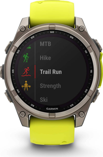 Garmin Fenix 8 47mm Solar Sapphire - Amp Yellow