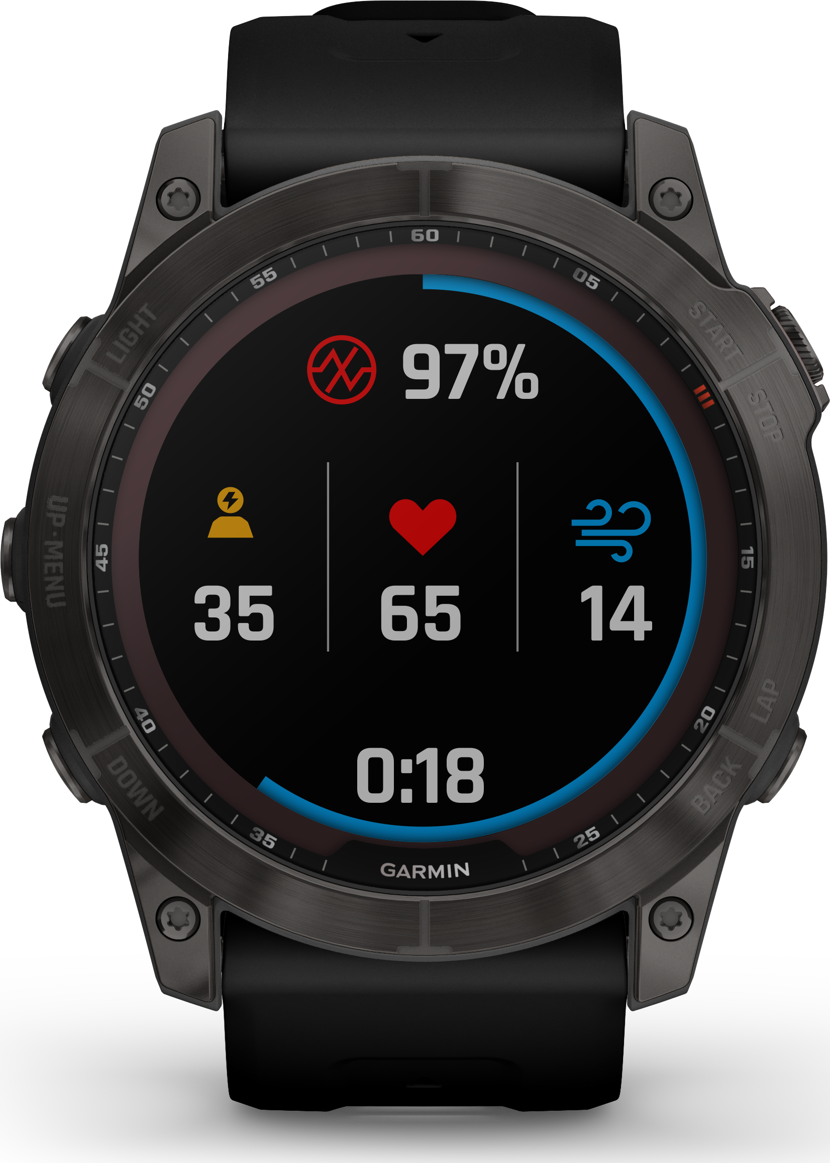 Garmin Fenix 7X Sapphire Solar Larger Adventure Smart Watch - Carbon Grey DLC Titanium with Black Band