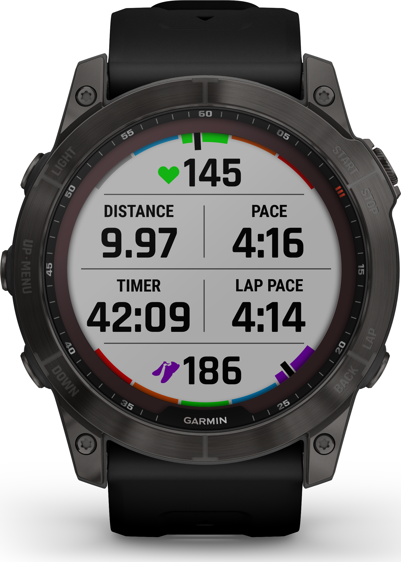 Garmin Fenix 7X Sapphire Solar Larger Adventure Smart Watch - Carbon Grey DLC Titanium with Black Band