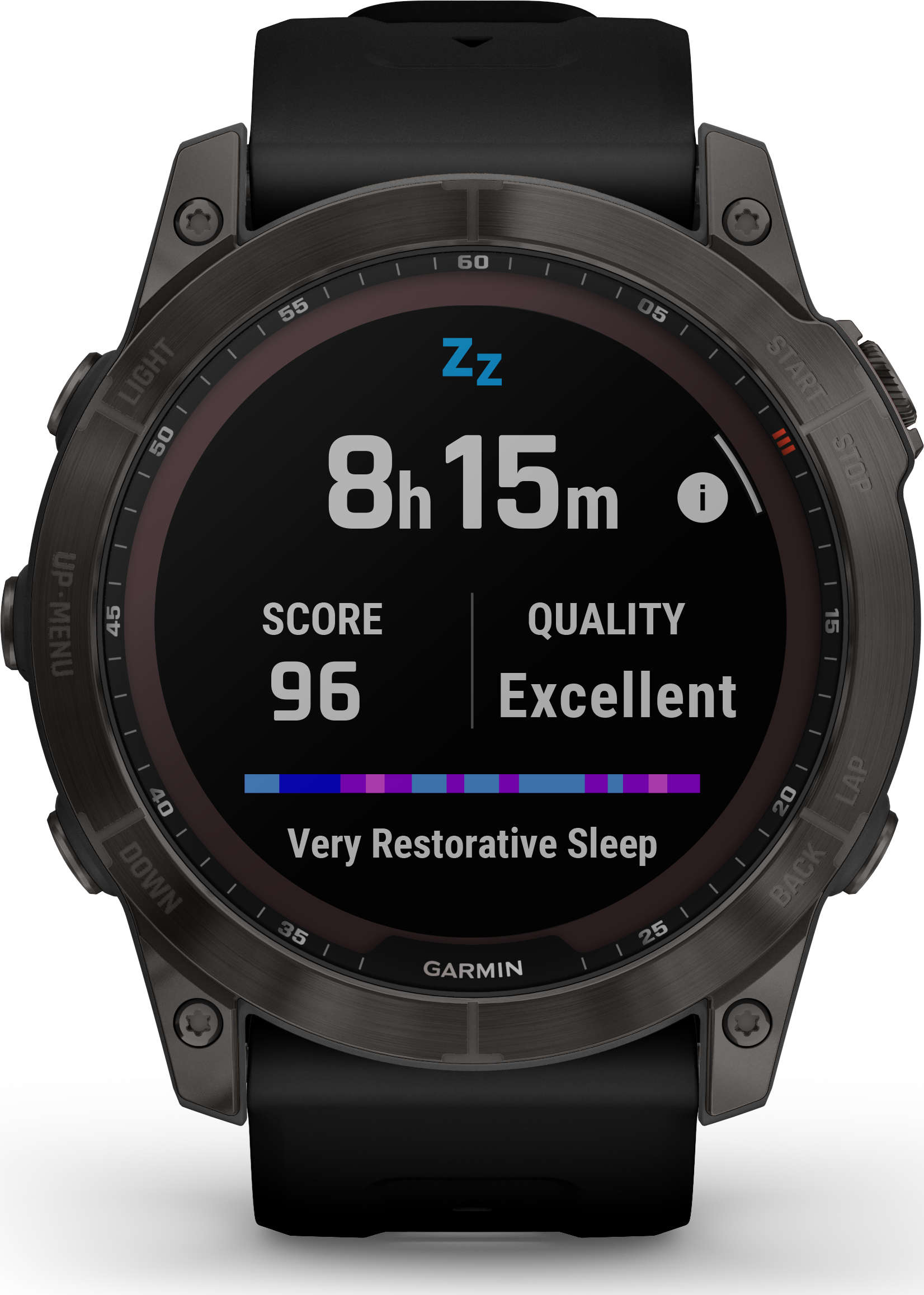 Garmin Fenix 7X Sapphire Solar Larger Adventure Smart Watch - Carbon Grey DLC Titanium with Black Band