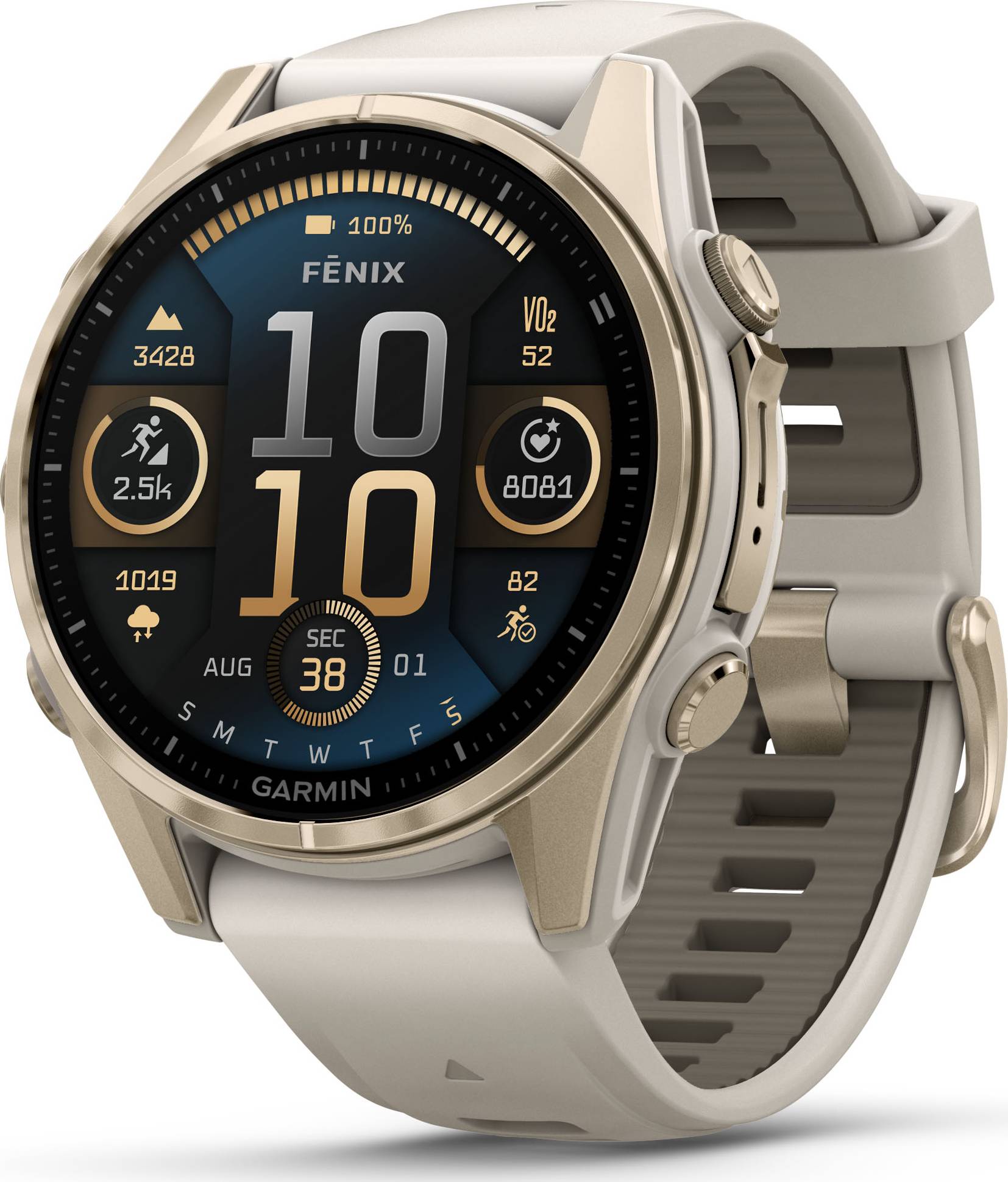 Garmin Fenix 8 43mm Amoled - Sapphire Soft Gold
