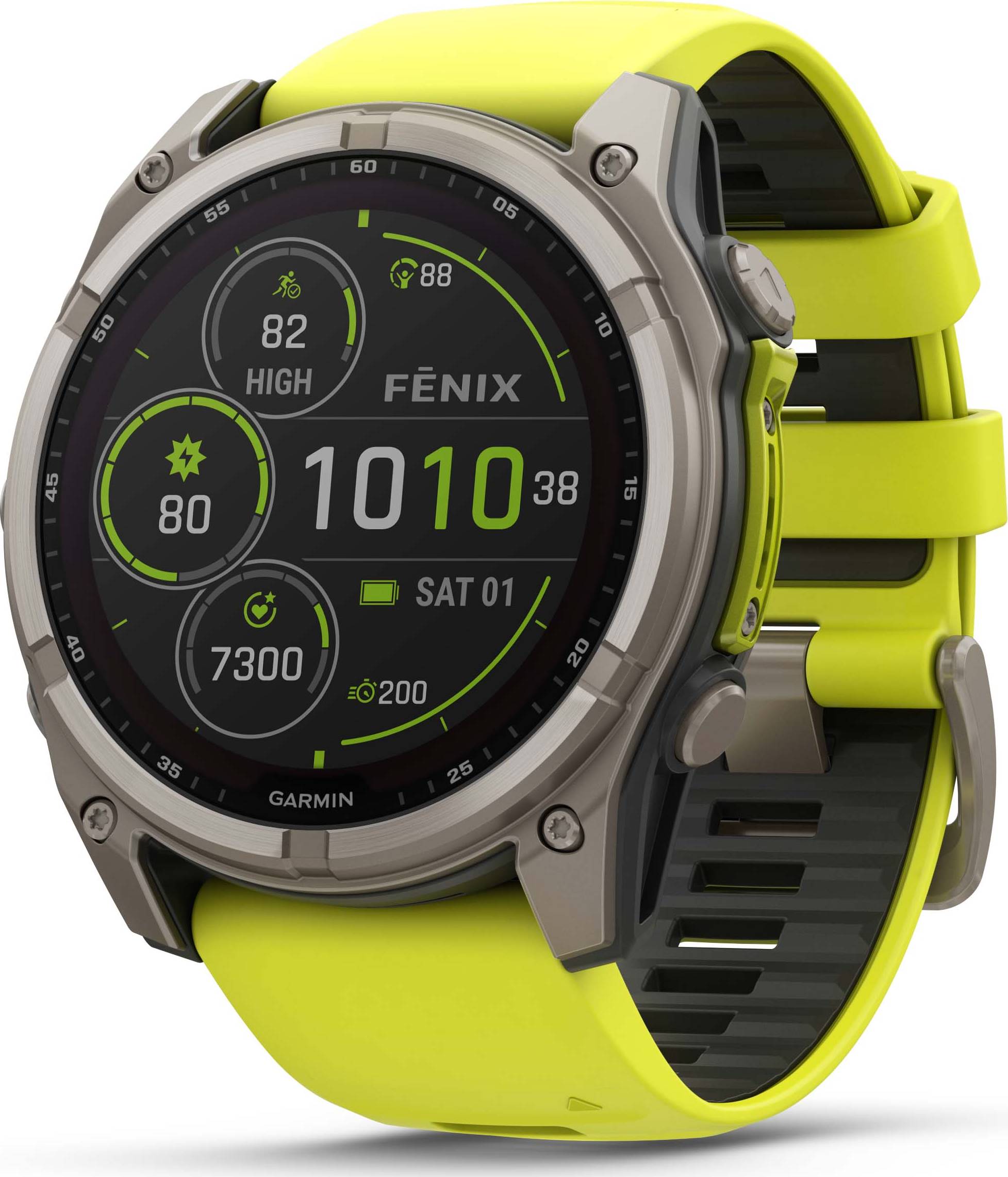 Garmin Fenix 8 51mm Solar Sapphire - Amp Yellow