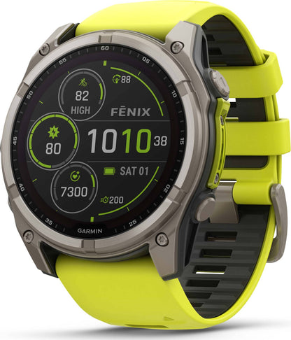 Garmin Fenix 8 51mm Solar Sapphire - Amp Yellow