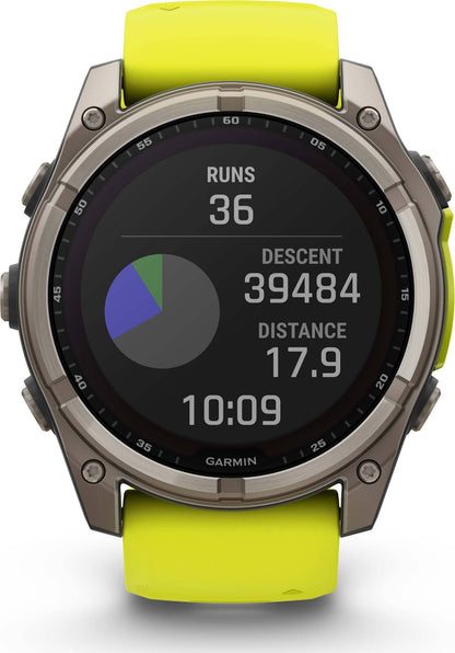 Garmin Fenix 8 51mm Solar Sapphire - Amp Yellow