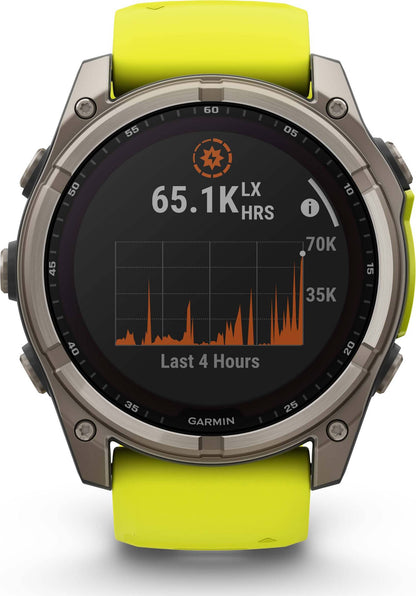 Garmin Fenix 8 51mm Solar Sapphire - Amp Yellow