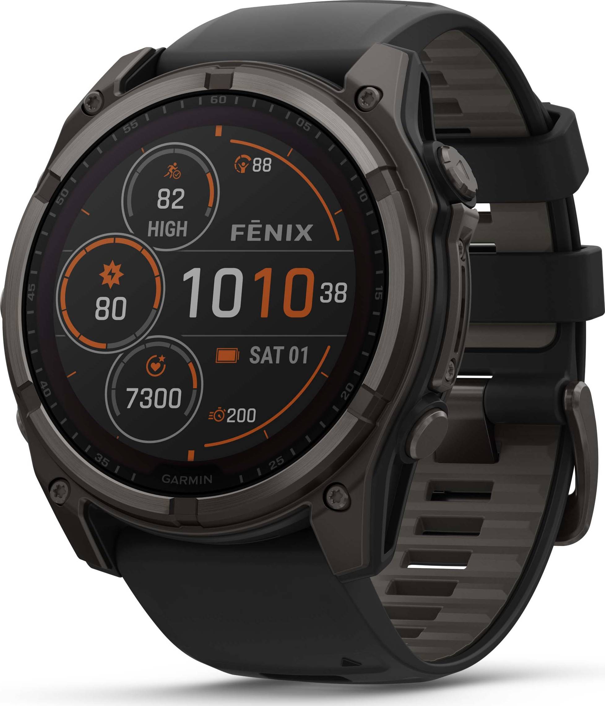 Garmin Fenix 8 51mm Solar Sapphire - Gris carbone