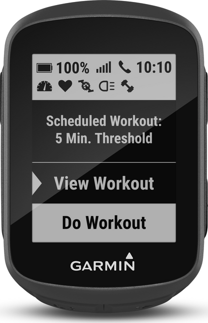 Ordinateur GPS Garmin Edge 130 Plus pour le vélo et le cyclisme - Noir
