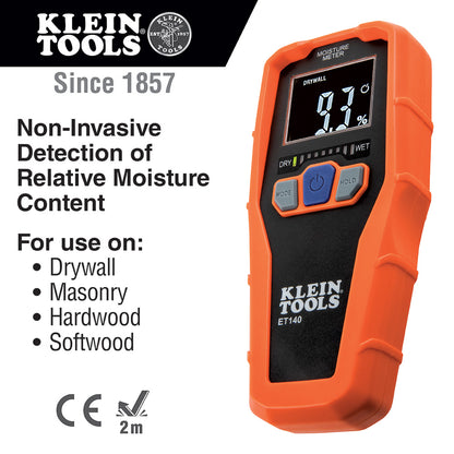 Klein Tools Pinless Water Leak Detector Moisture Meter 3/4' Below Surface