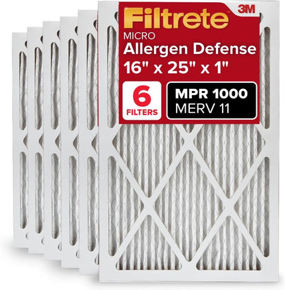 Filtrete 16 x 25 x 1 MPR1000 Furnace Filter - 6 Pack