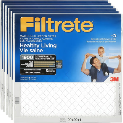 Filtrete 20 x 20 x 1 MPR1900 Furnace Filter - 6 Pack