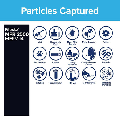 Filtrete 20 x 20 x 1 MPR2500 Furnace Filter - 6 Pack