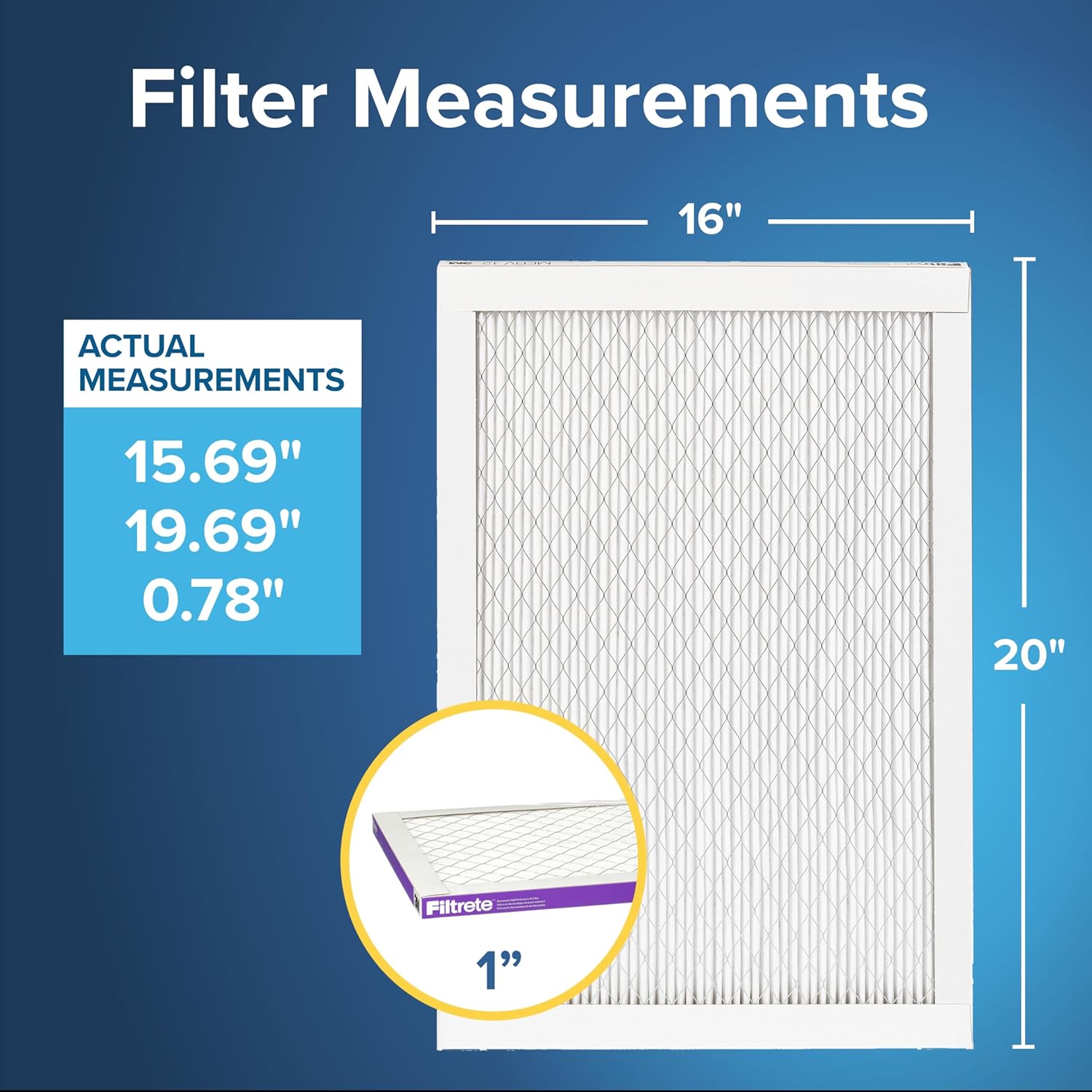 Filtrete 16 x 20 x 1 MPR1500 Furnace Air Filter - 4 Pack