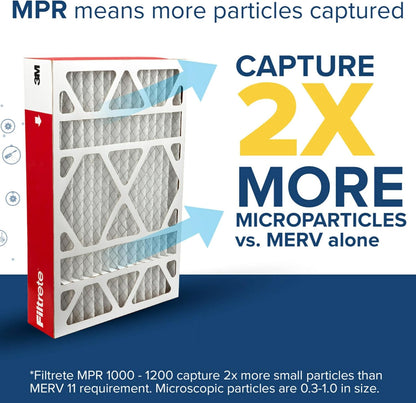 Filtrete 20 x 20 x 4 MPR1000 Furnace Filters - 2 Pack