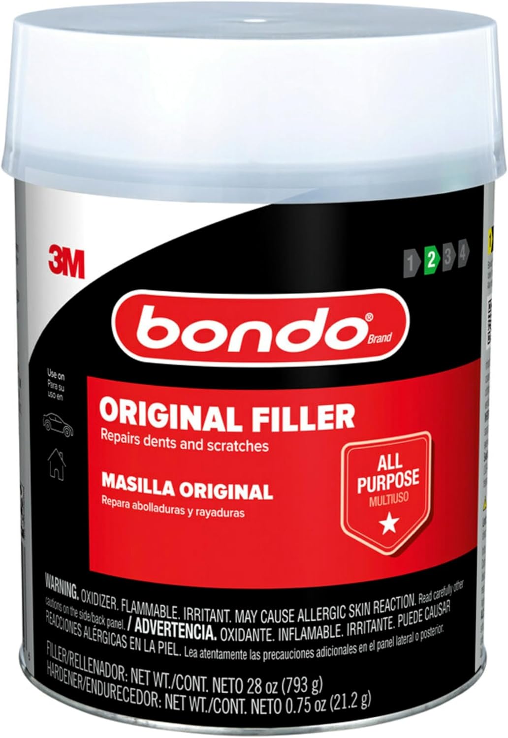 Bondo Remplissage de carrosserie 1.87Lb