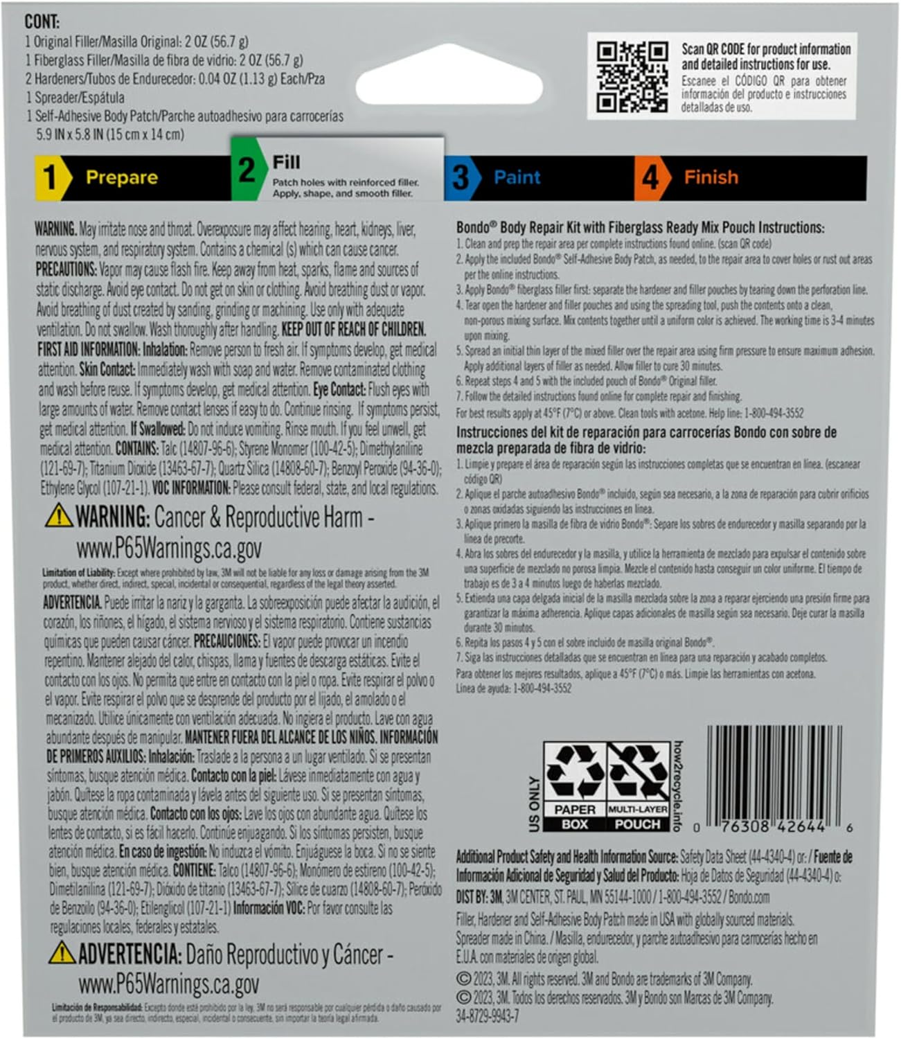 Bondo Body Repair Kit Ready Mix Pouches