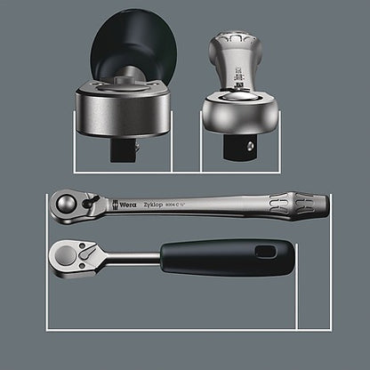 Wera 3/8" Drive 8100 SB 8 Zyklop Metric Ratchet Set - 29 Pc