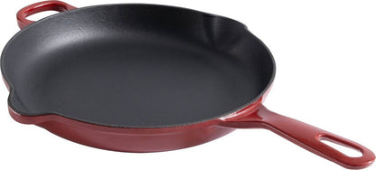 Chuck Hughes Fry Pan Round Cast Iron 10.25" - 26cm - Cardinal Red