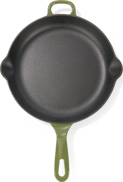 Chuck Hughes Poêle à frire ronde en fonte 10.25" - 26cm - Vert Mallard