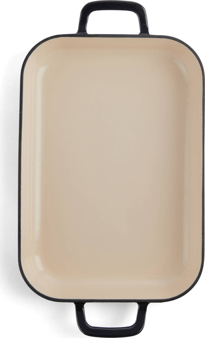 Chuck Hughes Rôtissoire peu profonde en fonte 2.38L - 33 x 21cm - Bleu nuit