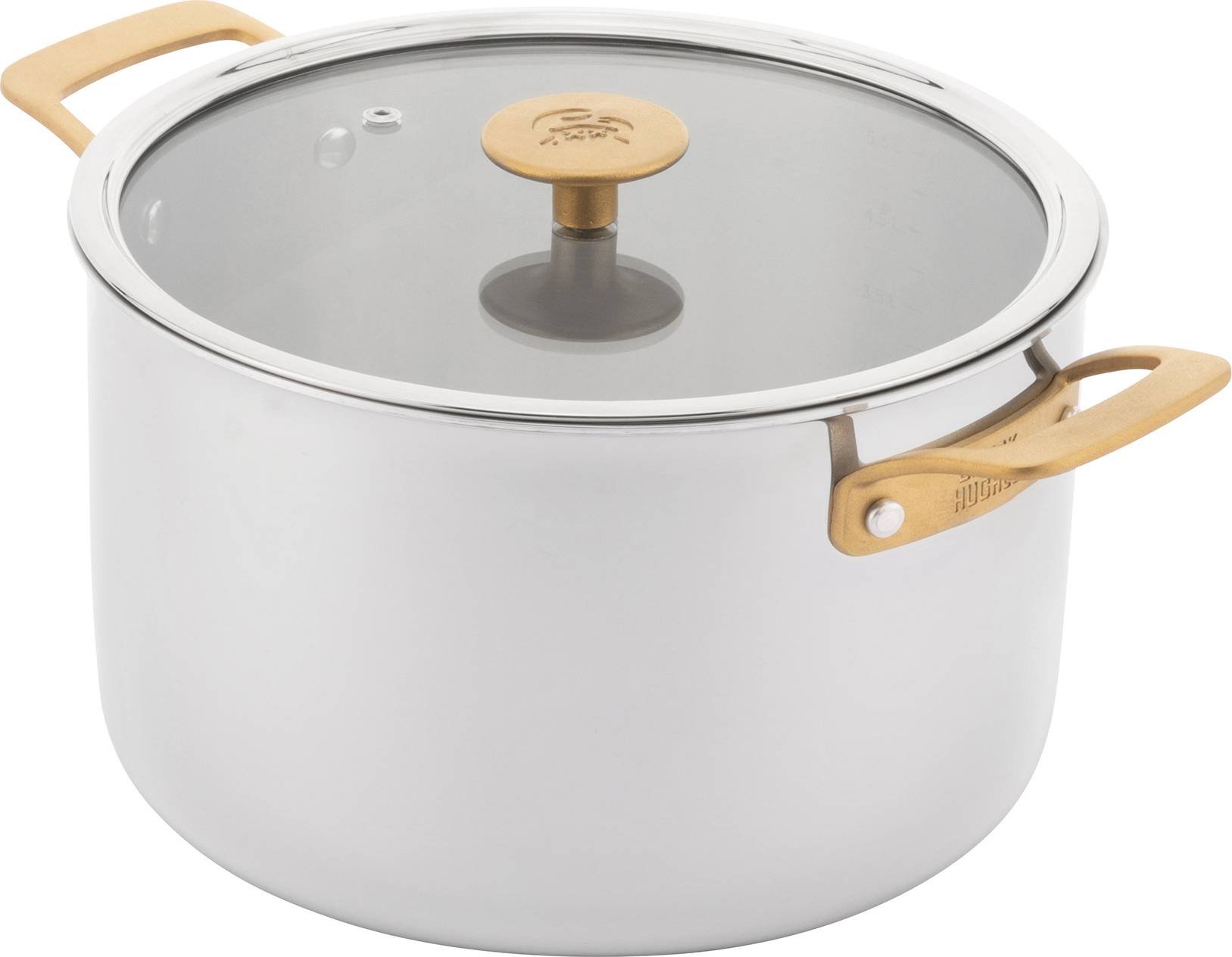 Batterie de cuisine Chuck Hughes 3 plis en acier inoxydable avec poignées - 10 pièces