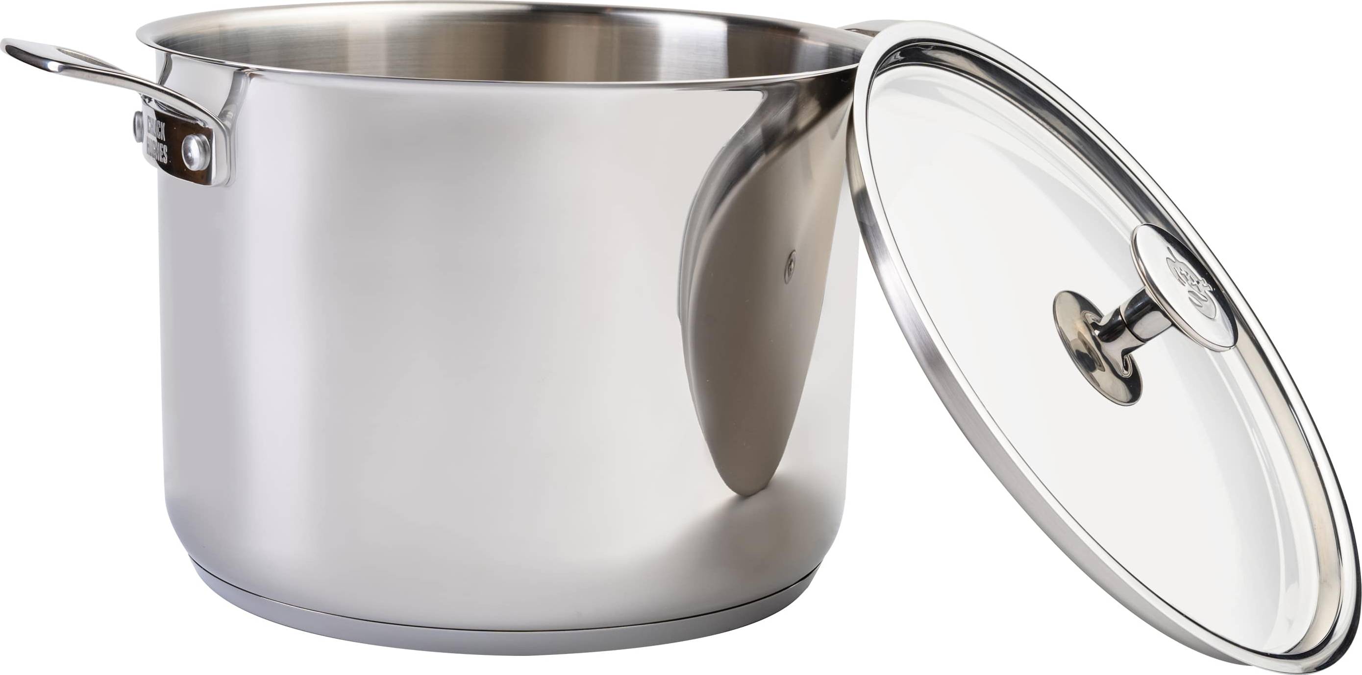 Batterie de cuisine Chuck Hughes en acier inoxydable 1 pli avec poignées - 10 pièces