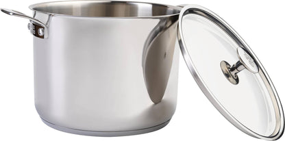 Chuck Hughes Cookware Set 1 Ply SS with Handles - 10 Pc