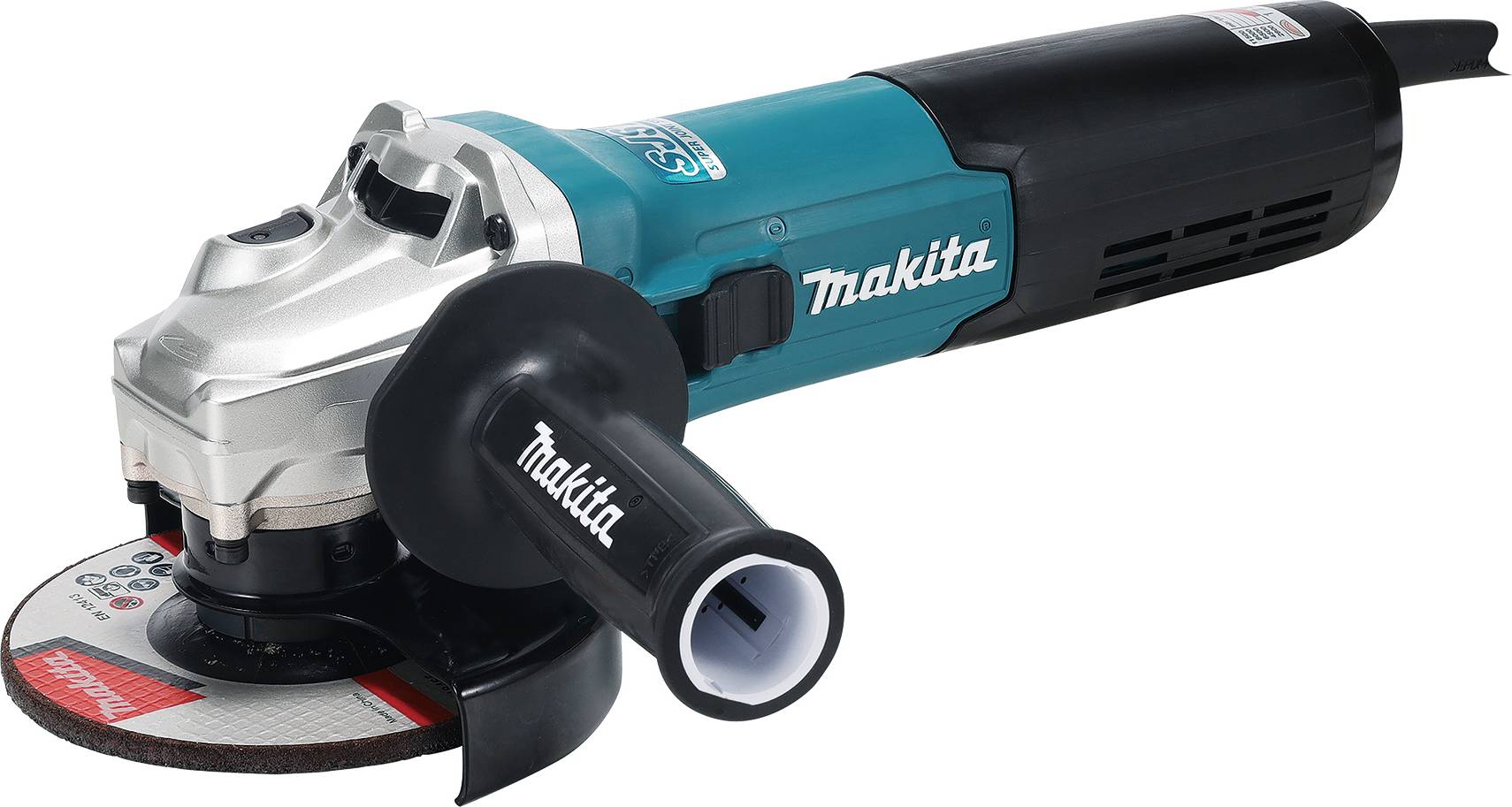 Meuleuse d'angle Makita 5" à vitesse variable SJS II AFT avec verrouillage et interrupteur coulissant