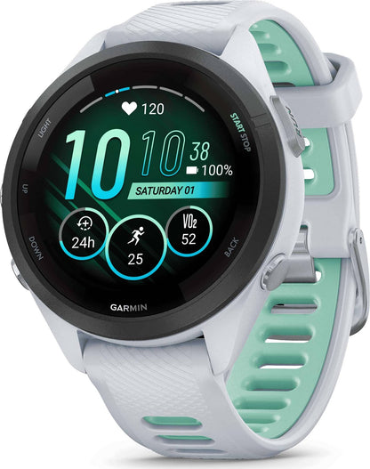 Garmin Forerunner265s Smartwatch - Whitestone & Neo Tropic