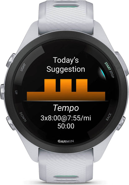 Garmin Forerunner265s Smartwatch - Whitestone & Neo Tropic
