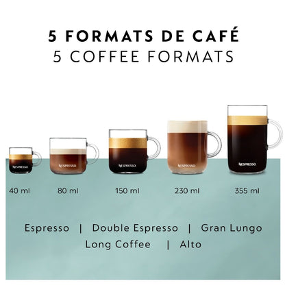 Nespresso Vertuo Pop+ Coffee and Espresso Machine by De'Longhi - Liquorice Black