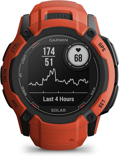 Garmin Instinct 2X Solar GPS Smartwatch - Rouge flamme
