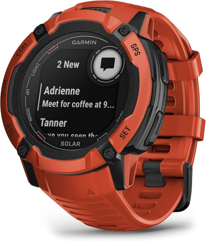 Garmin Instinct 2X Solar GPS Smartwatch - Rouge flamme