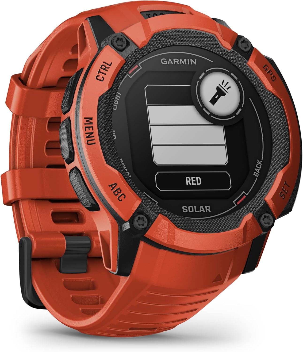 Garmin Instinct 2X Solar GPS Smartwatch - Rouge flamme