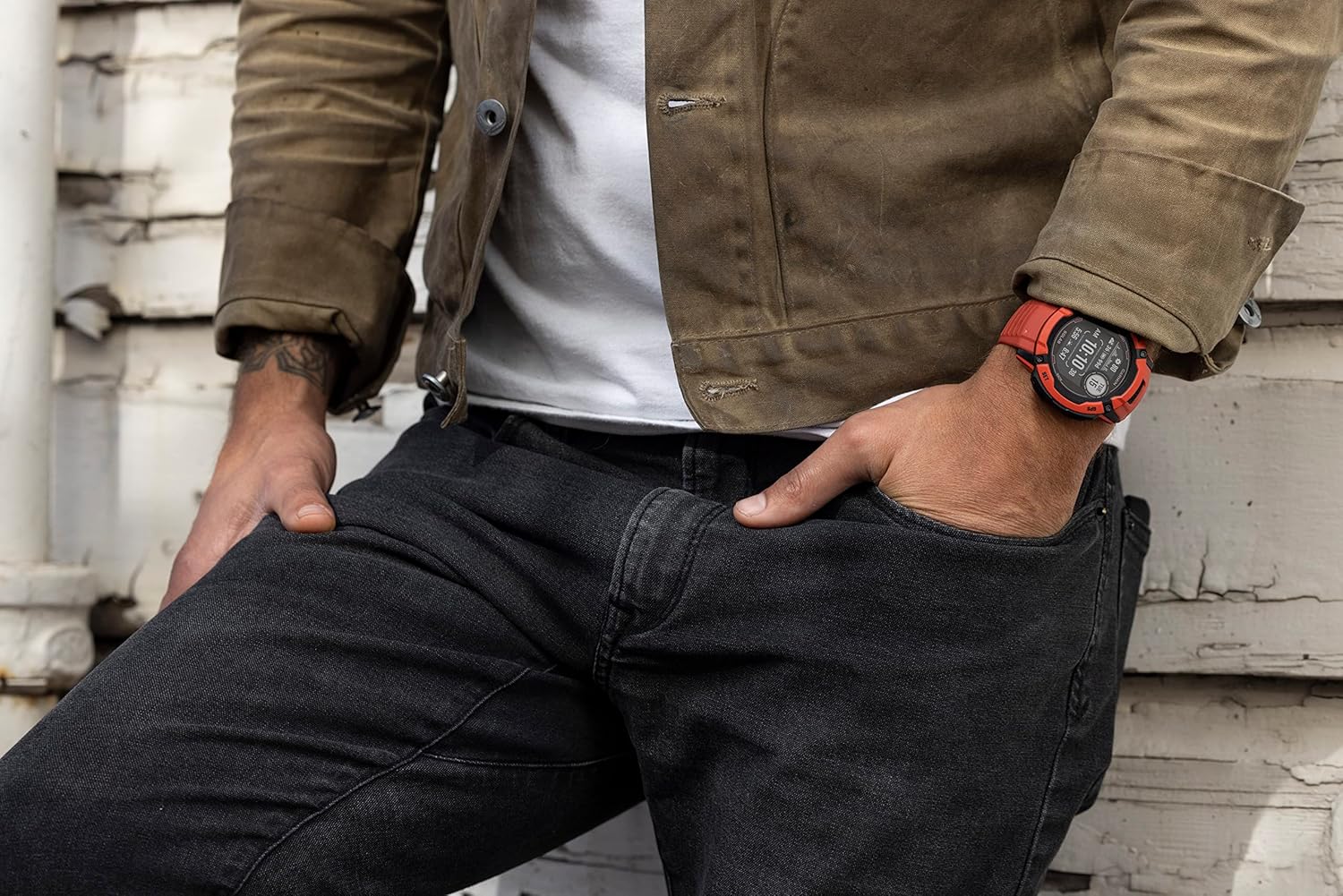 Garmin Instinct 2X Solar GPS Smartwatch - Rouge flamme