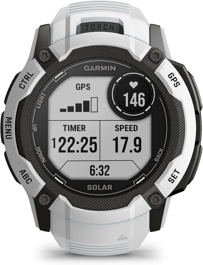 Garmin Instinct 2X Solar  GPS Smartwatch - Whitestone