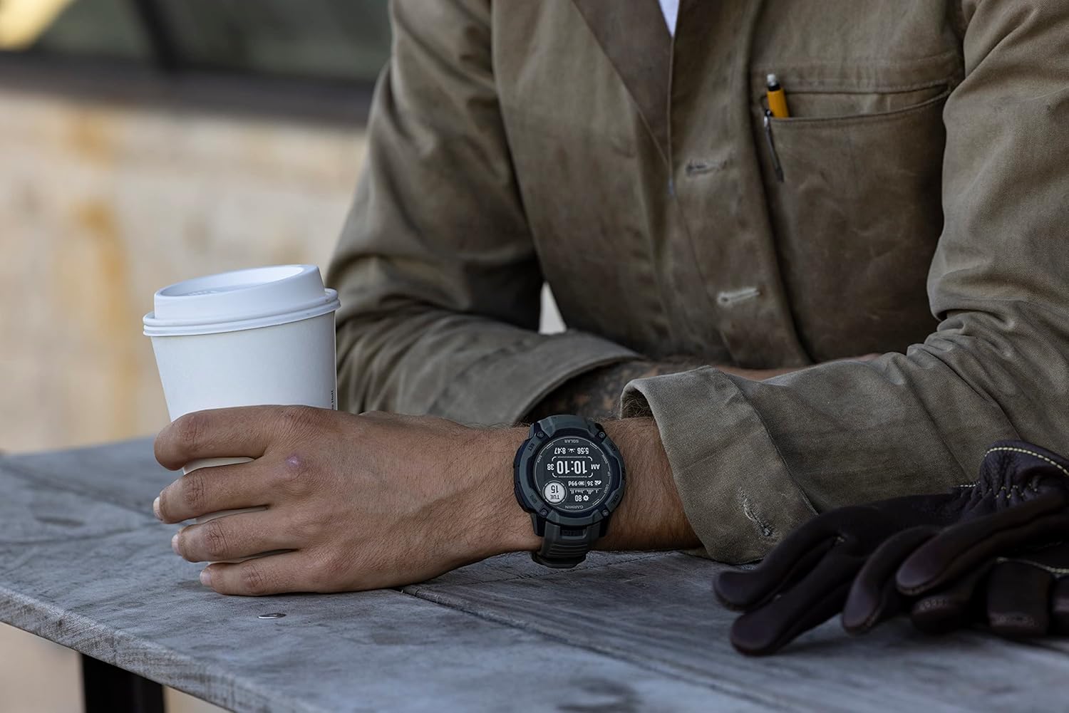 Garmin Instinct 2X Solar GPS Smartwatch - Whitestone