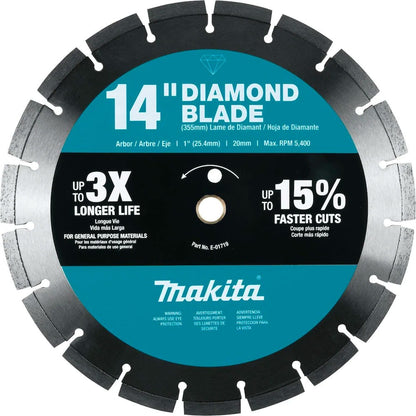 Makita 14" Diamond Blade Segmented General Purpose (lame diamantée segmentée à usage général)