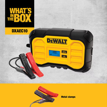 Dewalt Professional 10 Amp Battery Charger with Battery Maintainer (Chargeur de batterie professionnel de 10 ampères avec dispositif de maintien de la batterie)