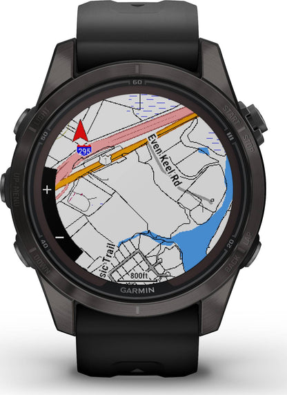 Garmin Fenix 7S Pro Sapphire Solar Multisport GPS Smartwatch - Black