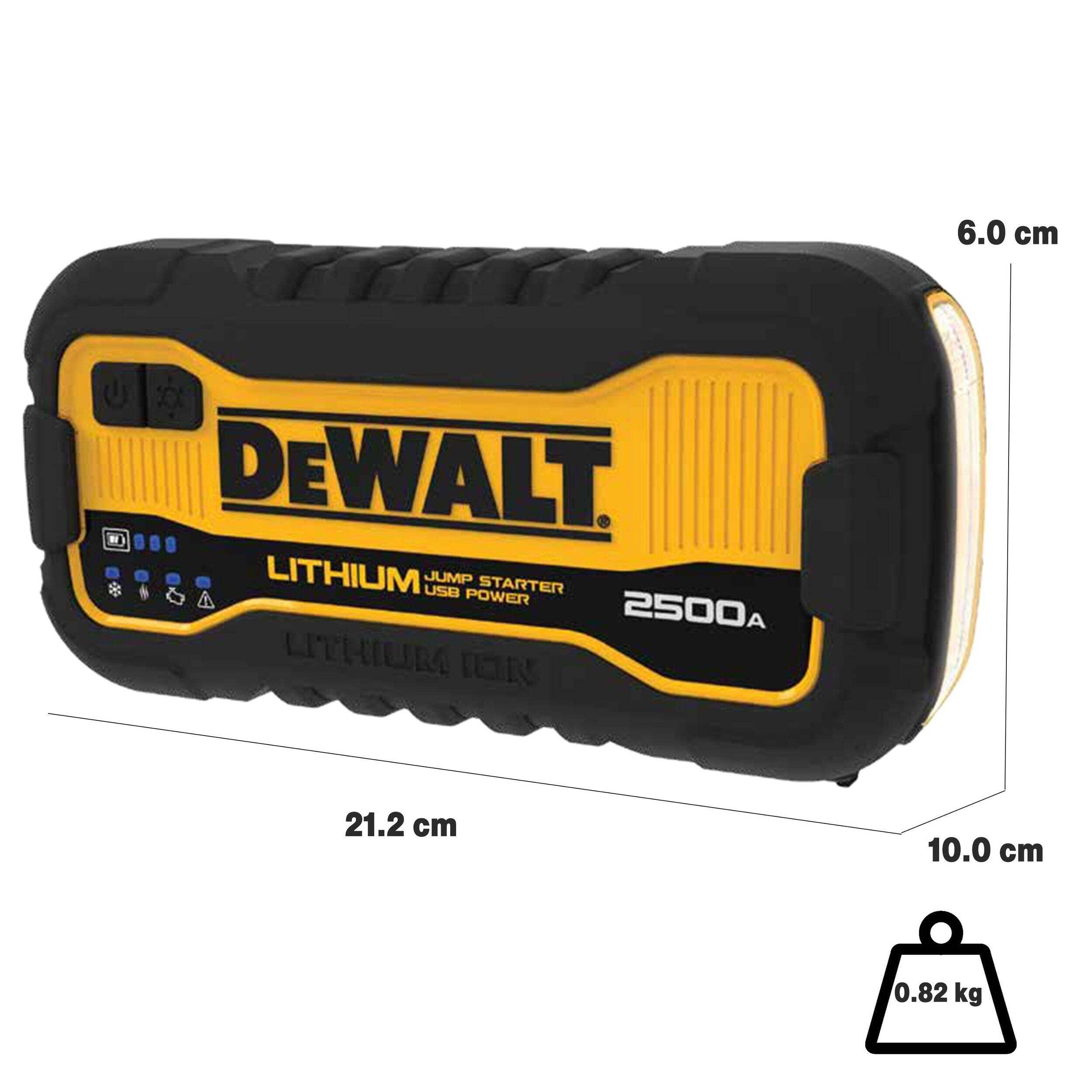 Dewalt 2500 Peak Amp Portable Lithium Jump Starter