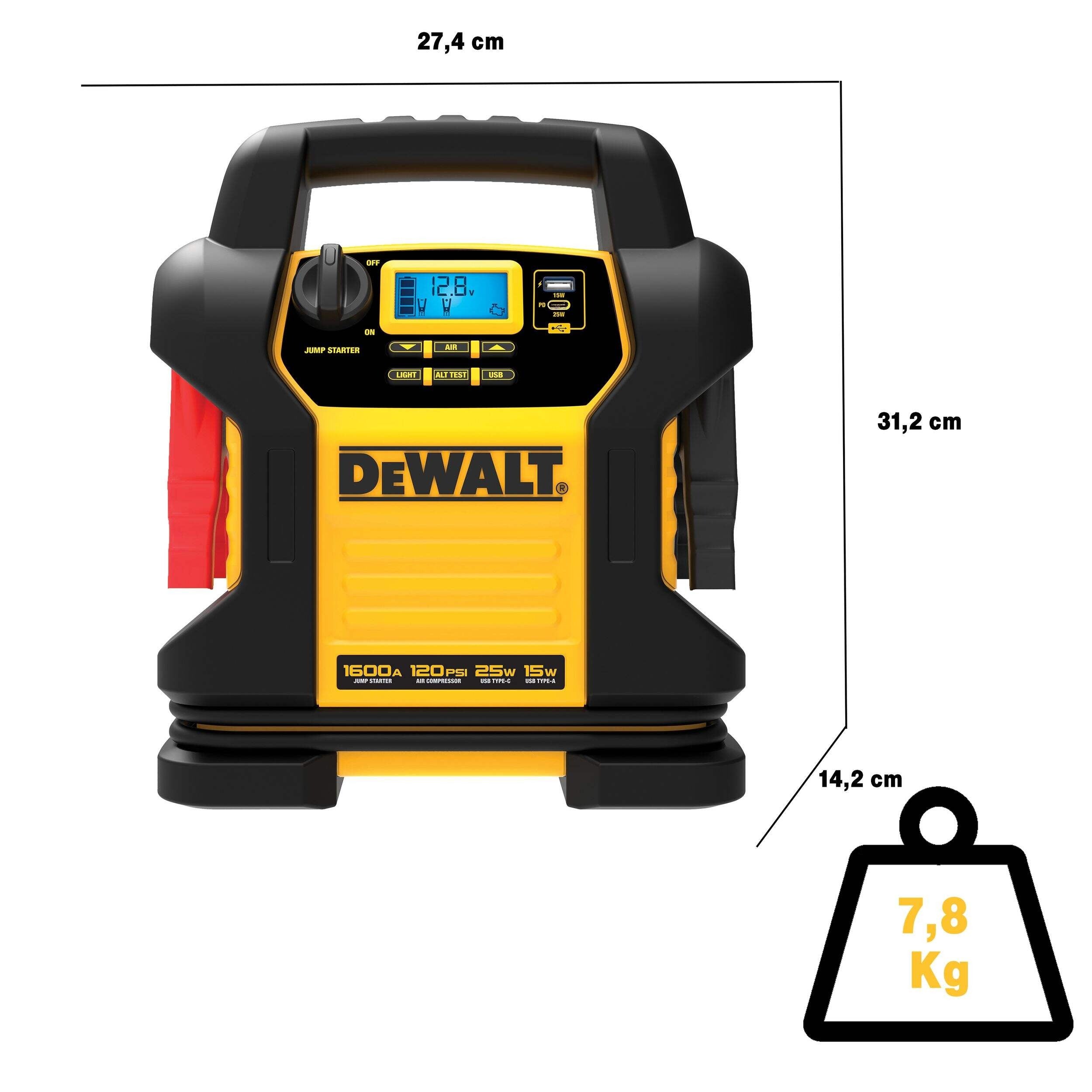Dewalt Type 3 Digital Portable Power Station Jump Starter