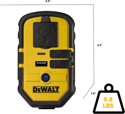Dewalt Power Inverter 140W Car Converter 12V DC To 120V AC Power Outlet (convertisseur de courant)